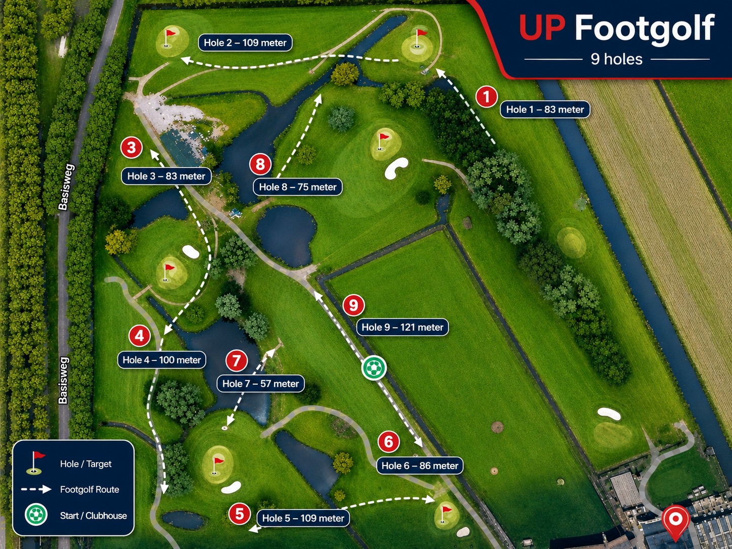 Baankaart UP Footgolf